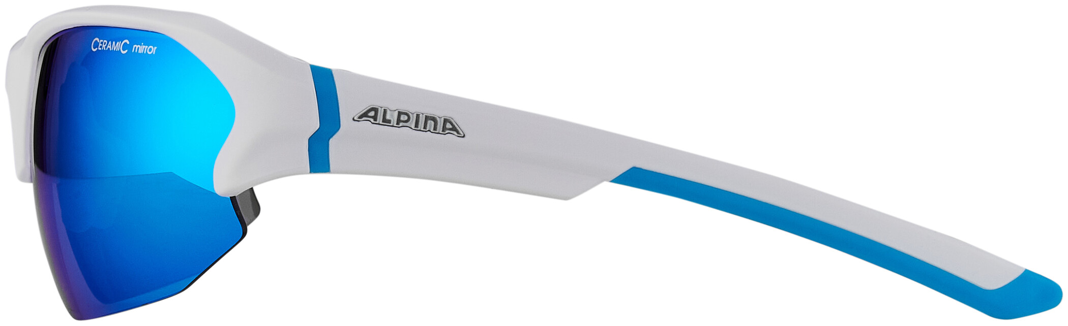Alpina Lyron HR Brille white matt-cyan 2021 Fahrradbrille weiß