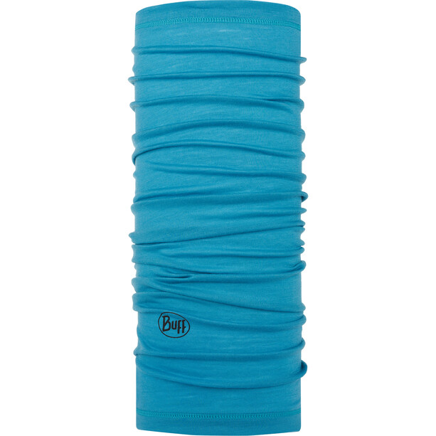 Buff Lightweight Merino Wool Neck Tube solid scuba blue
