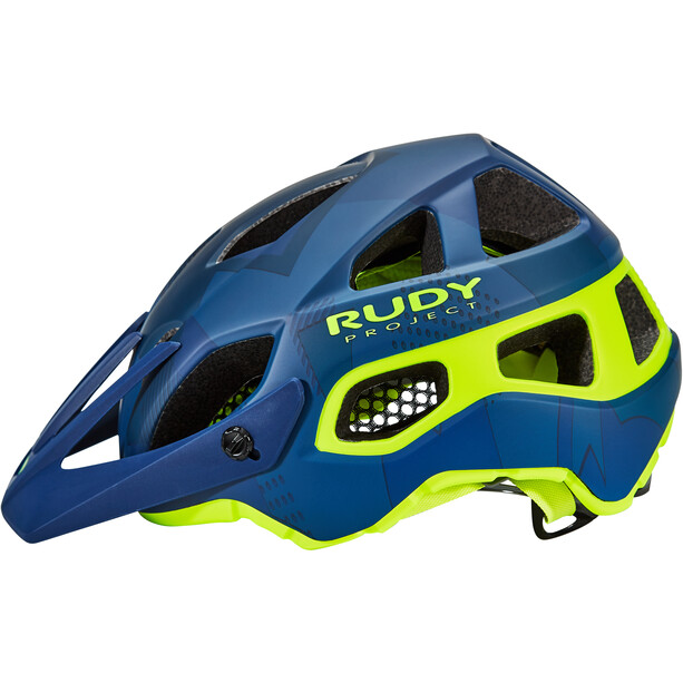 Rudy Project Protera Helmet blue camo/yellow fluo
