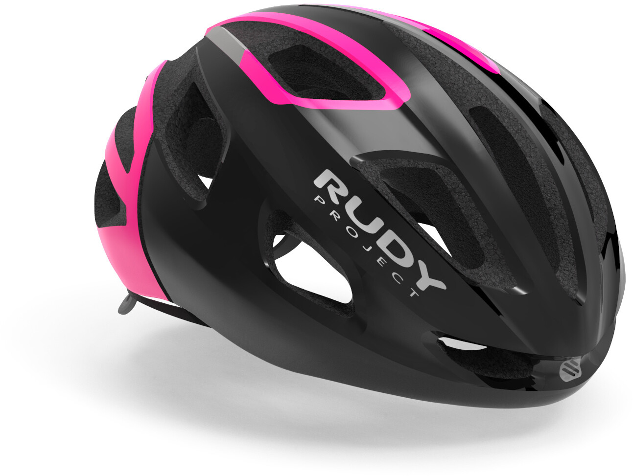Rudy Project Rush Helmet Pink Fluo//Black Shiny 2019 Fahrradhelm