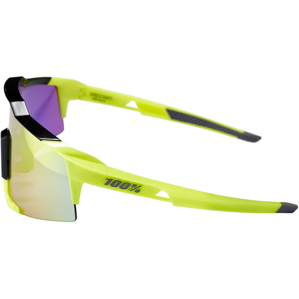 100% Speedcraft Glasses Tall polished black/fluo yellow