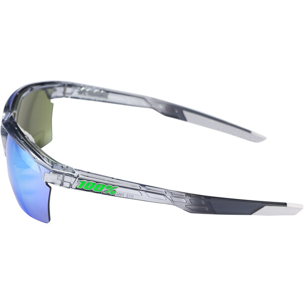 100% Sportcoupe Glasses polished transl. crystal grey