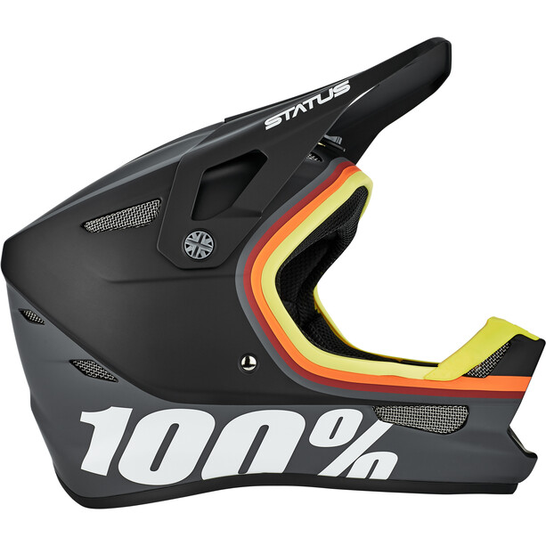 100% Status DH/BMX Kask rowerowy, czarny