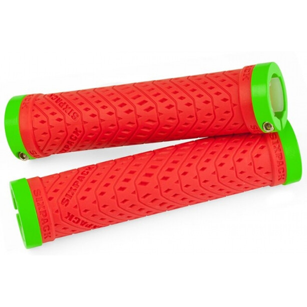 Sixpack K-Trix Lock-On Poignées, rouge/vert