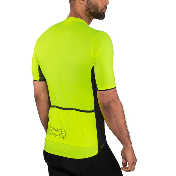 Alé Cycling Solid Color Block Jersey korte mouwen Heren, geel/zwart