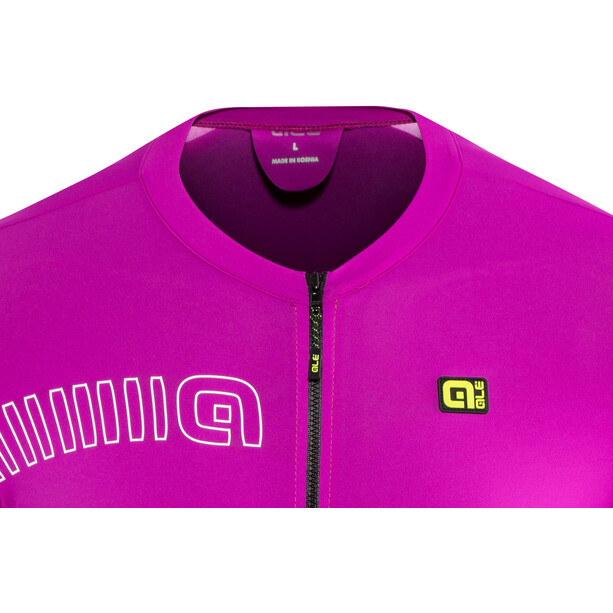 Alé Cycling Solid Color Block Koszulka z krótkim rękawem Mężczyźni, fioletowy/czarny
