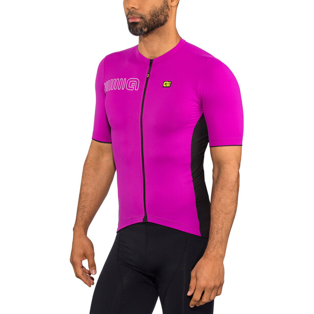 Alé Cycling Solid Color Block Jersey korte mouwen Heren, violet/zwart