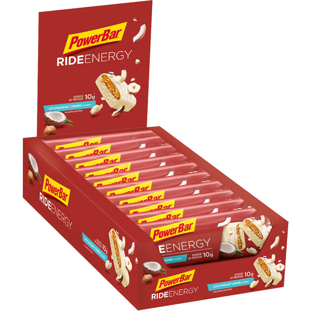 Powerbar RideEnergy Bar Box 18 x 55g Kokos-Haselnuss Karamell