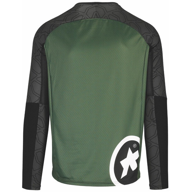 ASSOS Trail Maglia jersey a maniche lunghe Uomo, verde/nero