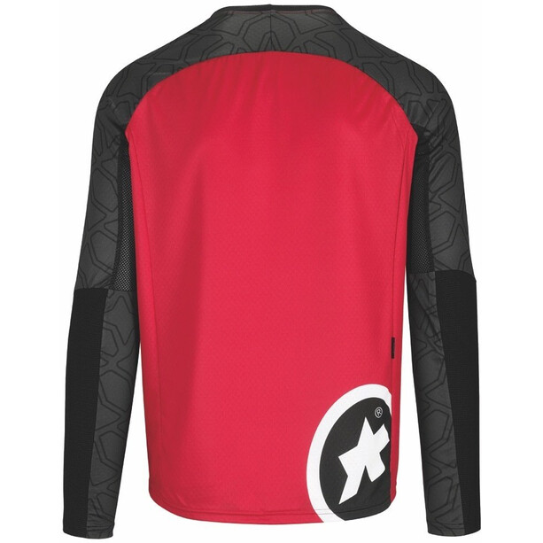ASSOS Trail Maglia jersey a maniche lunghe Uomo, rosso/nero