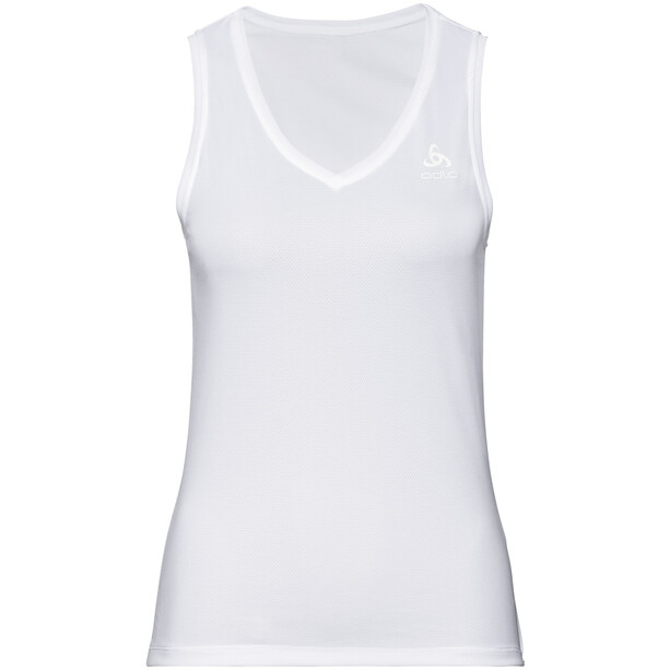 Odlo Active F-Dry Ligh Top V-Ausschnit Unterhemd Damen weiß