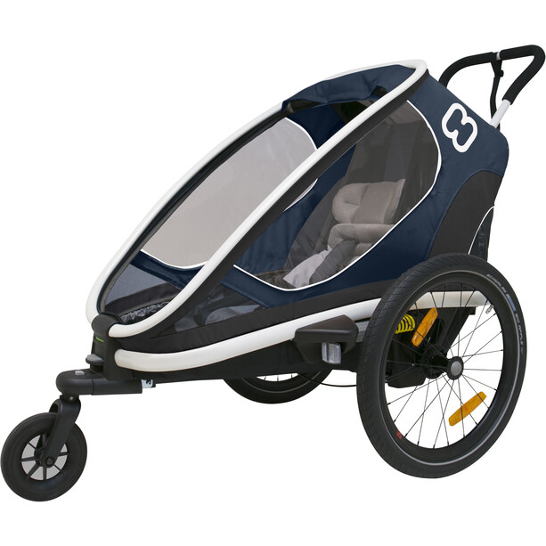 Hamax Outback One Bike Trailer incl. Bicycle Arm & Stroller Wheel navy