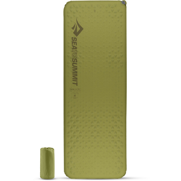 Sea to Summit Camp Colchoneta autoinflable Rectangular Ancho Normal, Oliva