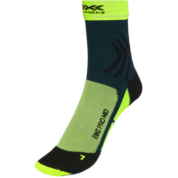 X-Socks Bike Pro Mid-Cut Socken grün/schwarz