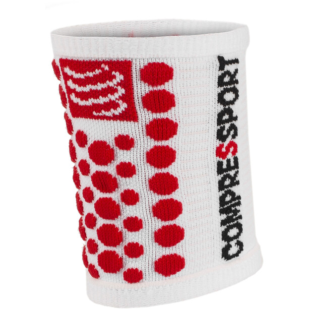 Compressport 3D Dots Schweißband weiß/rot