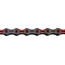 KMC X11 SL DLC Super Light Chaîne de vélo 11 vitesses 118 maillons de chaîne, noir/rouge