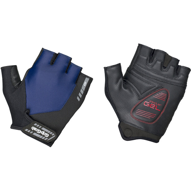 GripGrab ProGel Gepolsterte Kurzfinger-Handschuhe schwarz/blau