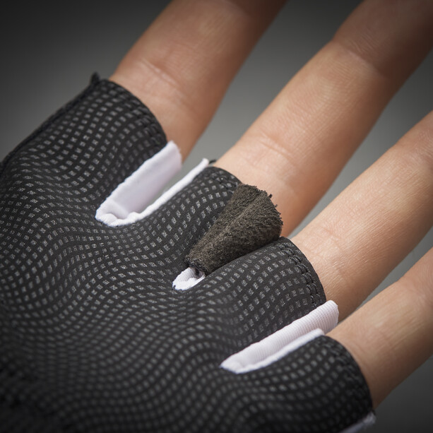 GripGrab Ride Lightweight Gepolsterte Kurzfinger-Handschuhe weiß/schwarz