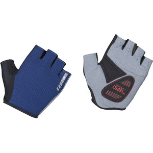 GripGrab EasyRider Gepolsterte Kurzfinger-Handschuhe schwarz/blau schwarz/blau