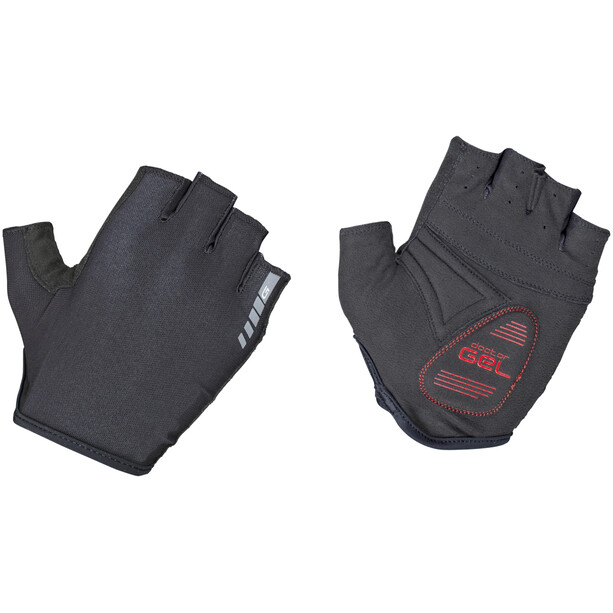 GripGrab Solara Lightweight Padded Tan Through Kurzfinger-Handschuhe schwarz