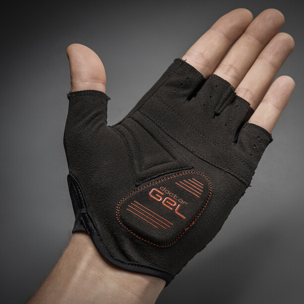 GripGrab Solara Lightweight Padded Tan Through Kurzfinger-Handschuhe schwarz