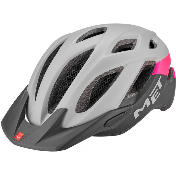 MET Crossover Helm grau/pink