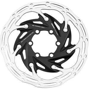 SRAM Centerline XR Rotor Bremsscheibe Zweiteilig Abgerundetes Profil 6-Loch schwarz/silber schwarz/silber