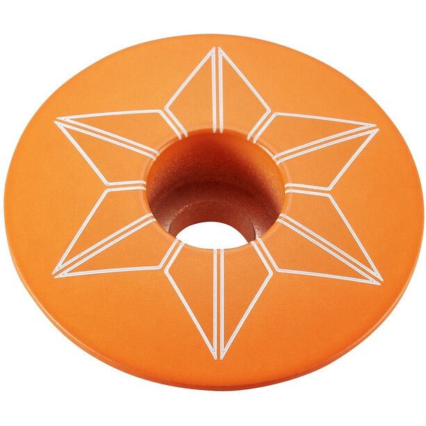 Supacaz Star Capz Tappo per serie sterzo verniciato a polvere, arancione