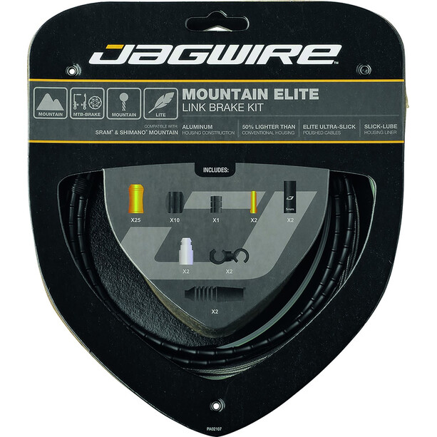 Jagwire Mountain Elite Link Bremsekabelsett Svart