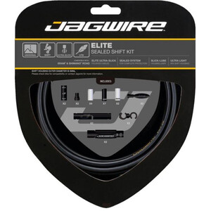 Jagwire Elite Sealed Shift Cable Set ステルス ブラック