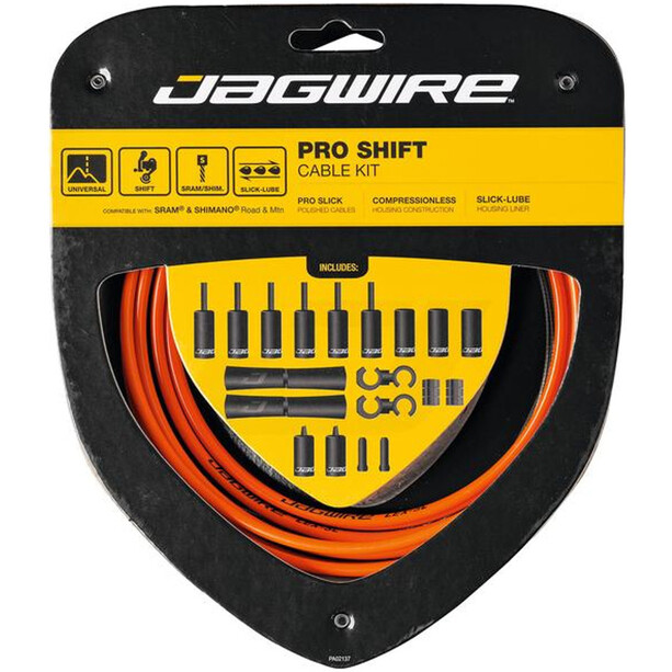 Jagwire 2X Pro Shift Schaltzugset orange