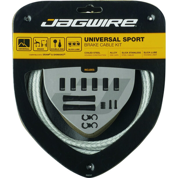 Jagwire Sport Kit Câbles de frein universels pour Shimano/SRAM, blanc
