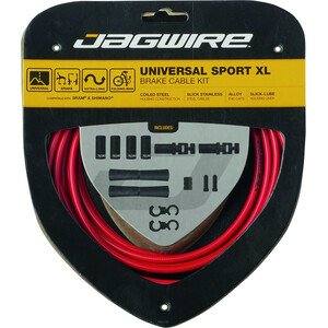 Jagwire Sport XL Universal Bremszugset für Shimano/SRAM rot rot