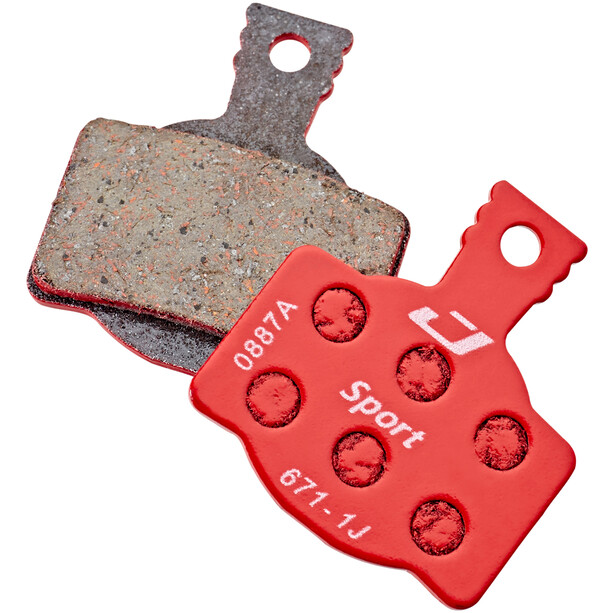 Jagwire Sport Semi-Metallic Scheibenbremsbeläge für Magura MT8/MT6/MT4/MT2/MT Trail Rear 1 Paar rot
