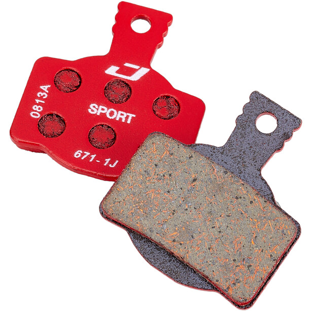 Jagwire Sport Semi-Metallic Scheibenbremsbeläge für Magura MT8/MT6/MT4/MT2/MT Trail Rear 1 Paar rot