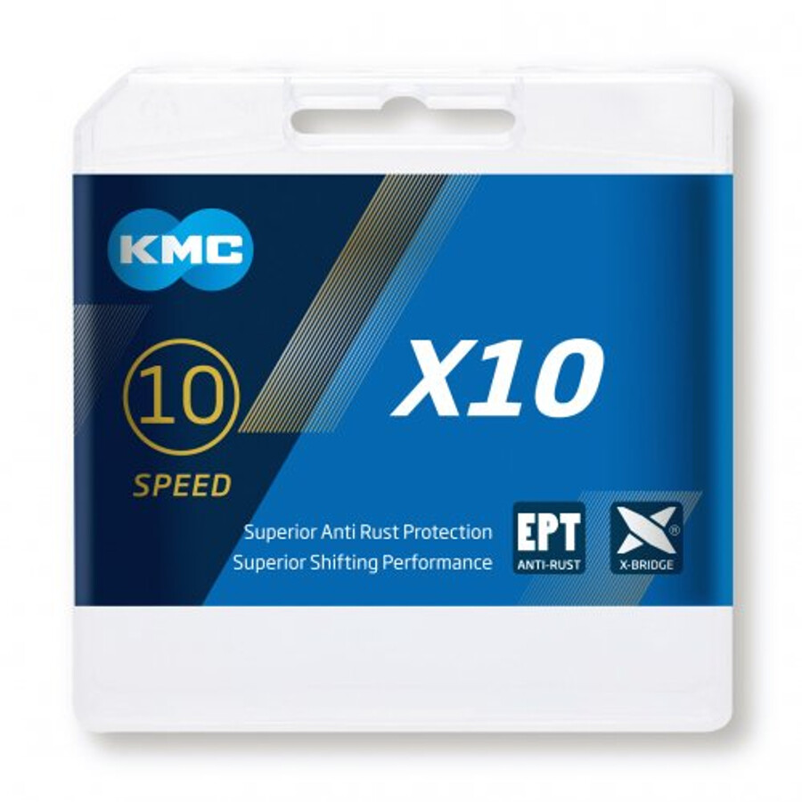 KMC X10 EPT Cykelkæde 10-fag, sølv | cykelkæde