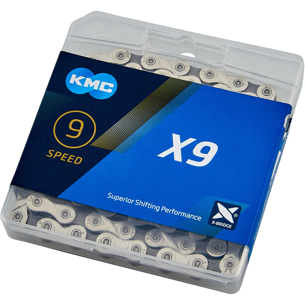 KMC X9 Kette 9-fach silber/grau