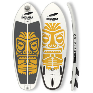 Indiana SUP 4'9 Surf City Wave Paddle Gonflable, blanc/gris blanc/gris