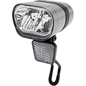spanninga Axendo 60 XE Reflektor przedni do rowerów elektrycznych, srebrny
