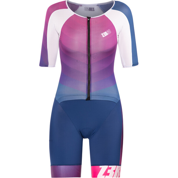 Z3R0D Racer Time Trial Strój triathlonowy Kobiety, niebieski/różowy