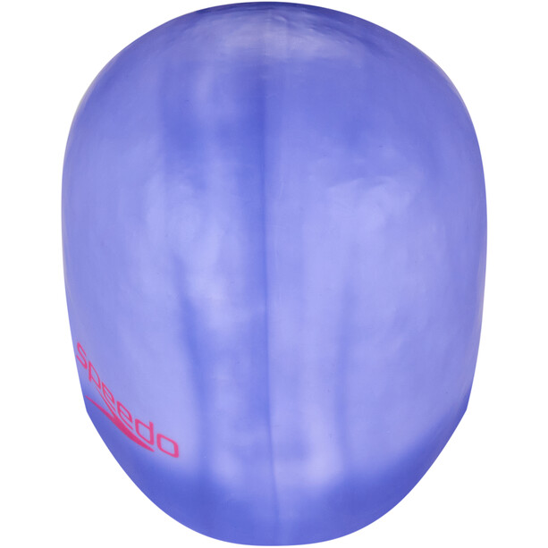 speedo Plain Moulded Silicone Cap Kids purple/red