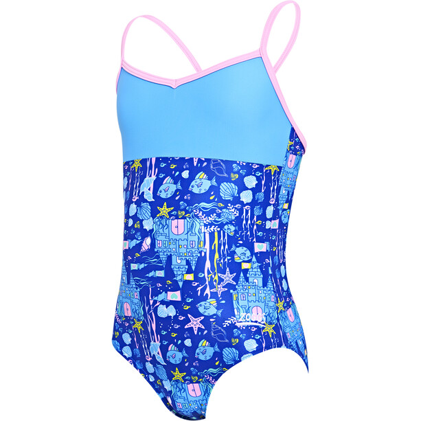 Zoggs Undersea V Back Swimsuit Girls blue/multi