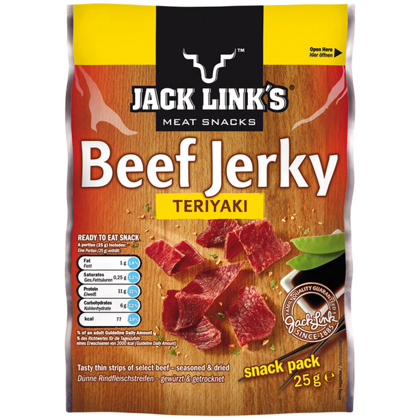 Jack Link`s Beef Jerky Snack Viande 25g, Teriyaki