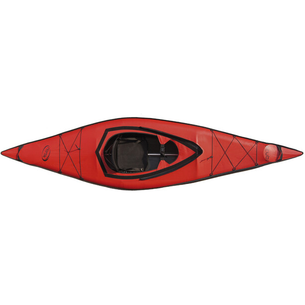 nortik scubi 1 Kayak Ensemble Complet, rouge/noir